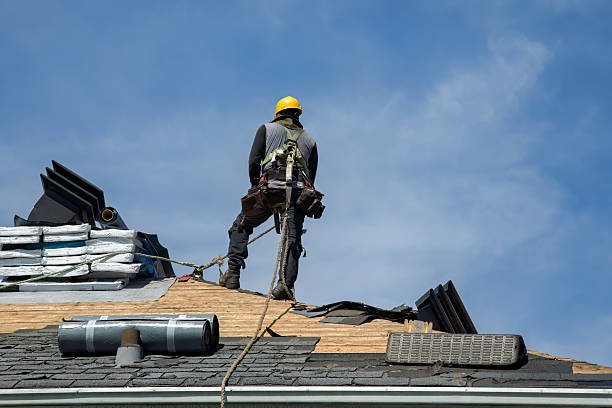 Professional Gutter Installation technician working in Yorkville, IL